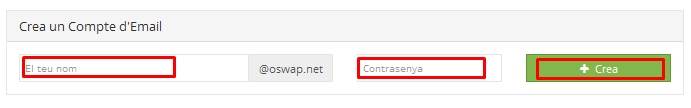 Crear un compte de correu