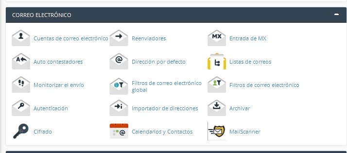 Área de correo cPanel Área de correo cPanel
